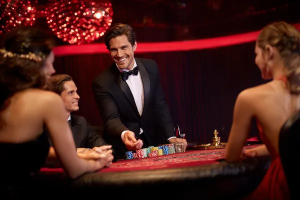 A confident dealer surrounded by casino chips inviting players to access their 866JL account, reflecting quick and easy login options.
